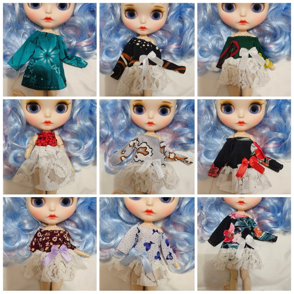 9 outfits for Blythe doll